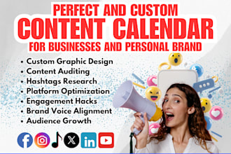 create a tailored social media marketing content calendar brand content strategy