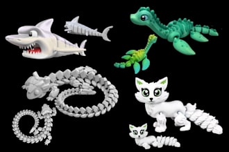 sculpt 3d articulated model 3d flexi fidget toys 3d bjd for 3d printing stl file