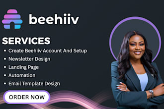 manage newsletter on beehiiv, design beehive landing page beehiiv email design