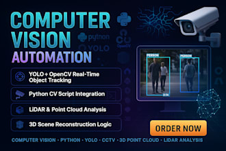 do computer vision bot, object detection, cctv tracking, point cloud analysis