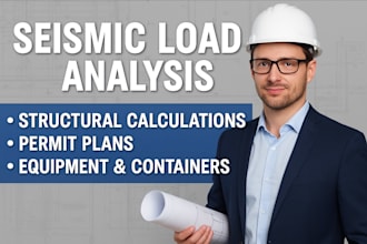 seismic load analysis structural calculation permit plan equipment container des