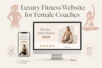 design a luxury fitness website for femaletrainers and coaches