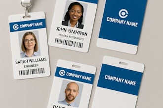 design, print, and ship id badges to US only