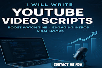 research and write engaging youtube video scripts to boost views and retention