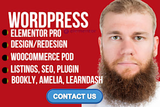 redesign wordpress woocommerce printful lms learndash course bookly amelia pro