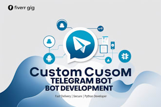 develop a custom telegram bot in python for automation or tasks