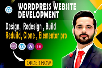 rebuild or redesign your wordpress website using  elementor pro