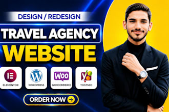 design a tour and travel agency website in wordpress