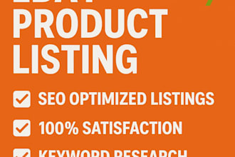 do ebay listings, seo optimized ebay titles and description