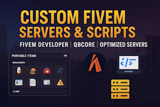 create custom fivem servers, scripts qbcore frameworks