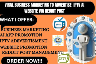 do viral reddit marketing for iptv ai app business website crypto token seo