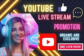 do organic live stream promotion, live streaming, streaming twitch video editing