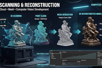 do computer vision 3d scanner, mesh generation, point cloud model reconstruction