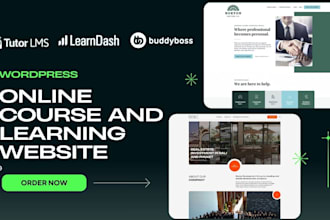 build wordpress lms website with learndash, tutor lms, masterstudy buddyboss