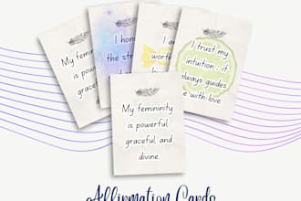 design motivational and affirmation cards