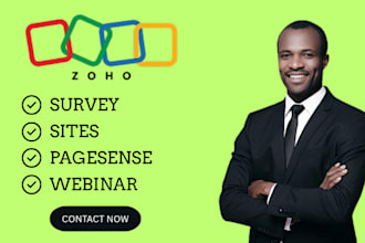 zoho survey, sites, backstage, webinar, pagesense, and marketing automation