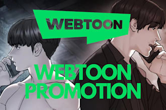 do webtoon promotion, webcomic, manga, tapas organically
