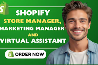 be shopify virtual assistant or shopify manager, manage shopify marketing ads