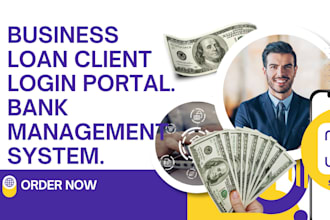 build business loan client portal, loan login portal, bank portal system, admin