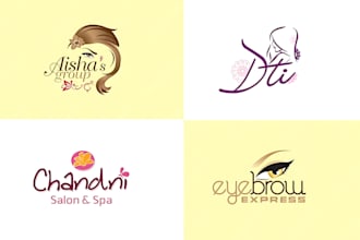 do luxury fashion, beauty, cosmetics, hair salon and spa business logo design