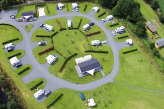 create rendering of rv park, tiny house community, campground, storage facility