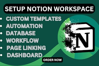 set up notion workspace with custom templates databases and workflow automation