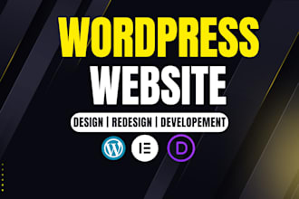 design a professional wordpress website or web design with elementor pro