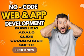 develop goodbarber glide bubble developer softr adalo bubble website