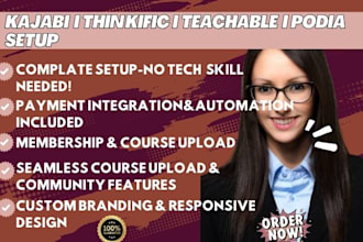 set up a gated membership site with kajabi, thinkific, teachable, and podia