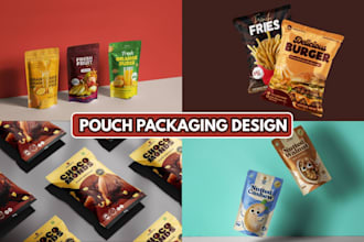 do pouch design label box design mylar bag product cosmetic packaging design