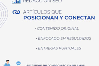 write SEO blog articles or website content in spanish