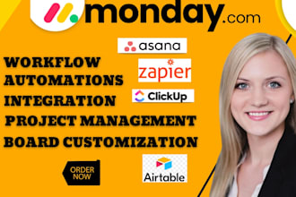 setup monday crm clickup trello moday com automations make com notion template