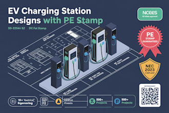 do US ev charging station design plans load calculations with pe stamp