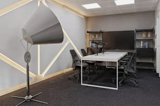 design multimedia office interior,furniture set, celling lightning,carona render