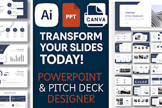 redesign and improve your powerpoint presentation or sales pitch deck