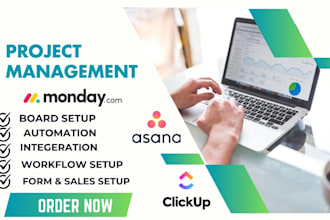 set up clickup trello notion asana monday crm ghl monday com notion template