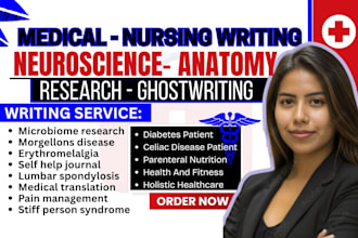 do medical research, health and fitness, neuroscience ebook writer, lead magnet