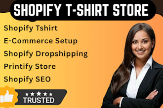 build shopify tshirt clothing dropshipping store printiful printify website