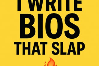 write a catchy and creative bio for tiktok, instagram or any social profie