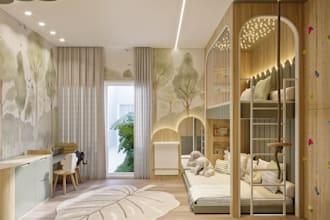 design kids room interior, sketchup model, realistic rendering lightning, 3dsmax