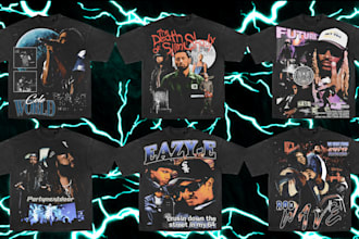 design a dope 90s vintage bootleg rap tshirt, sport, nba tee