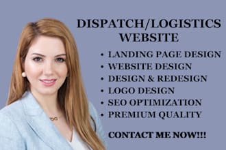 design logistic website, cargo website, dispatch with tracking system