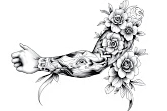 create a tattoo design of tattoo sleeve