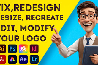 fix edit vectorize trace modify recreate redesign and improve your logo quality