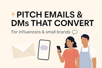 write pitch emails or dms for influencers and brands