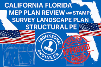 california florida mep plan review and stamp survey landscape plan structural pe