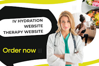 design a professional iv hydration website or therapy website that converts