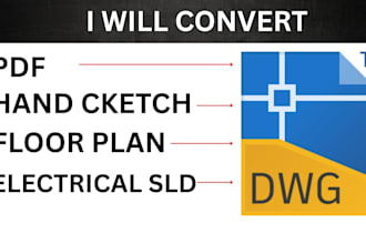 electrical autocad drafting from image or sketch or softwares