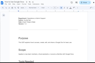 build sops, workflows, and systems to organize your business