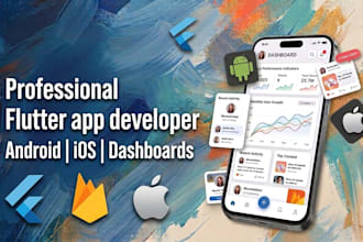 develop modern flutter app for android and ios with firebase and API integration